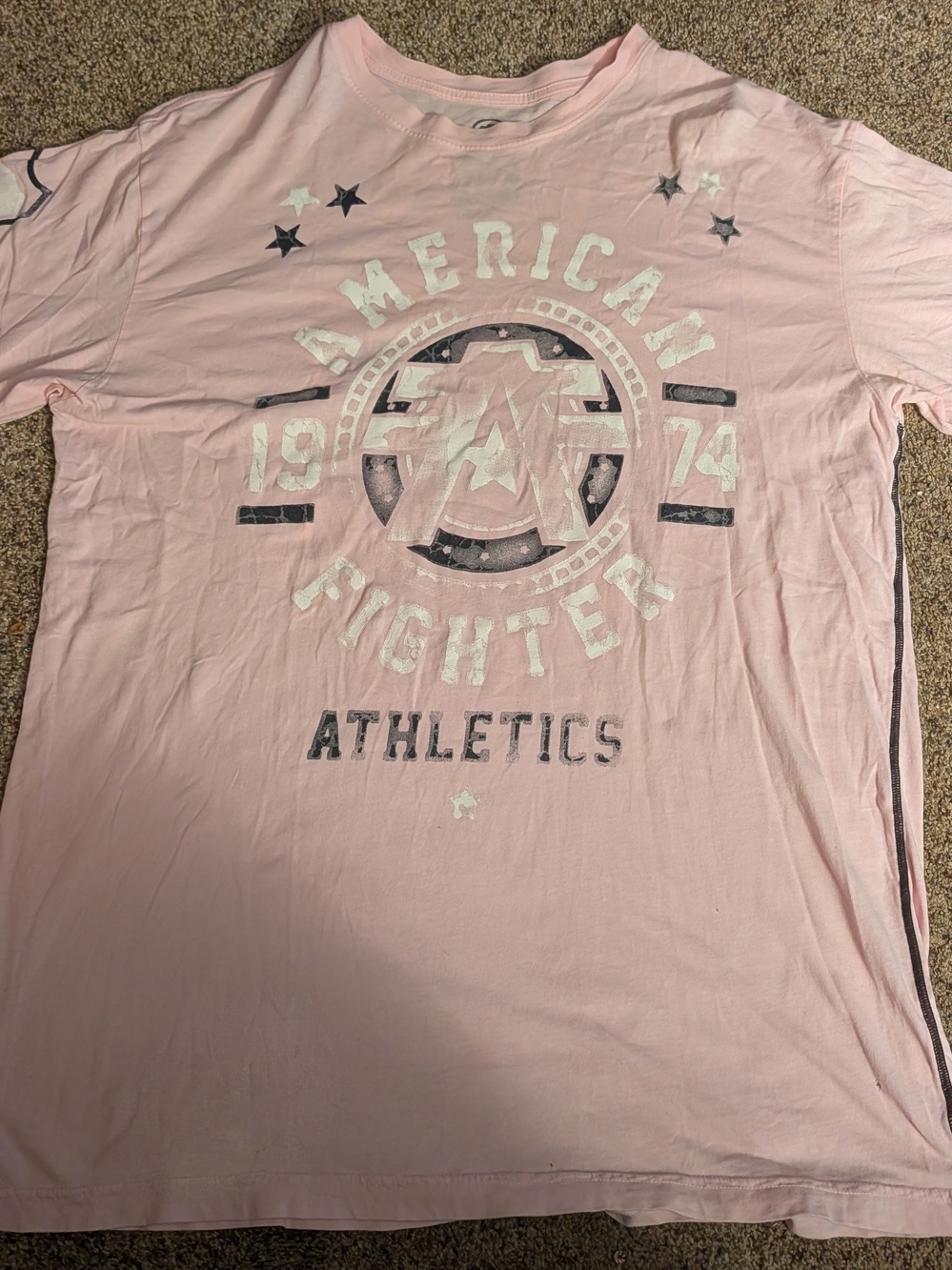 American Fighter Light Pink Graphic Athletic Tee